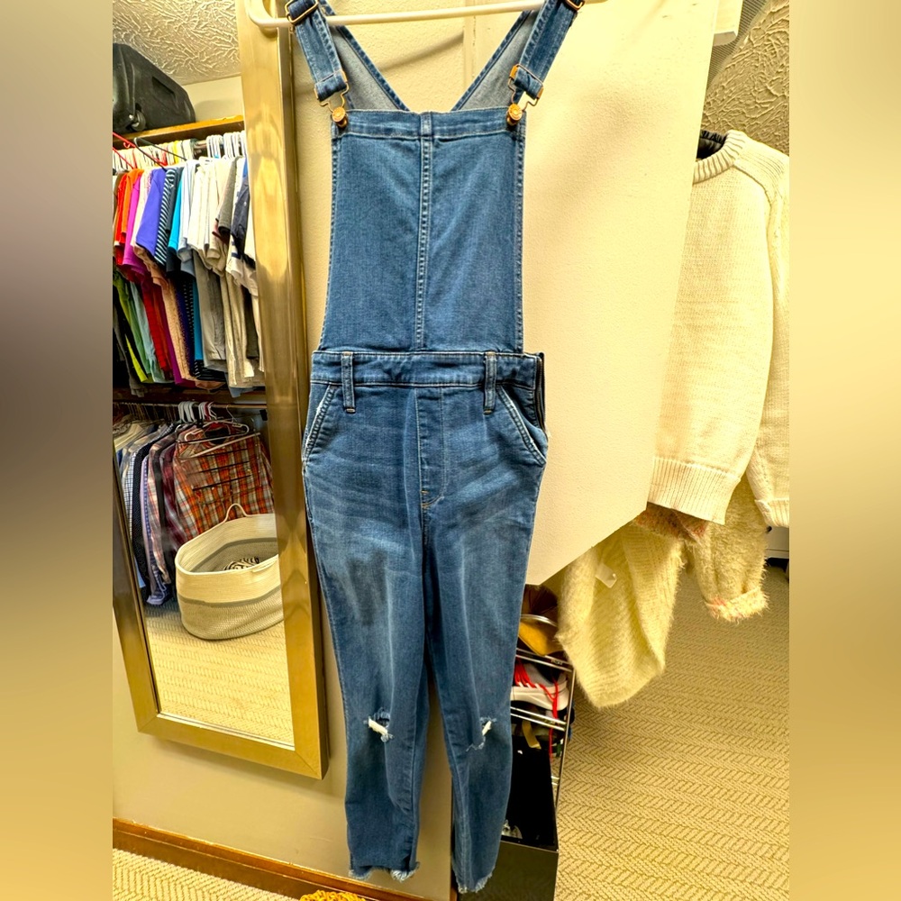 Madewell cropped bib overalls